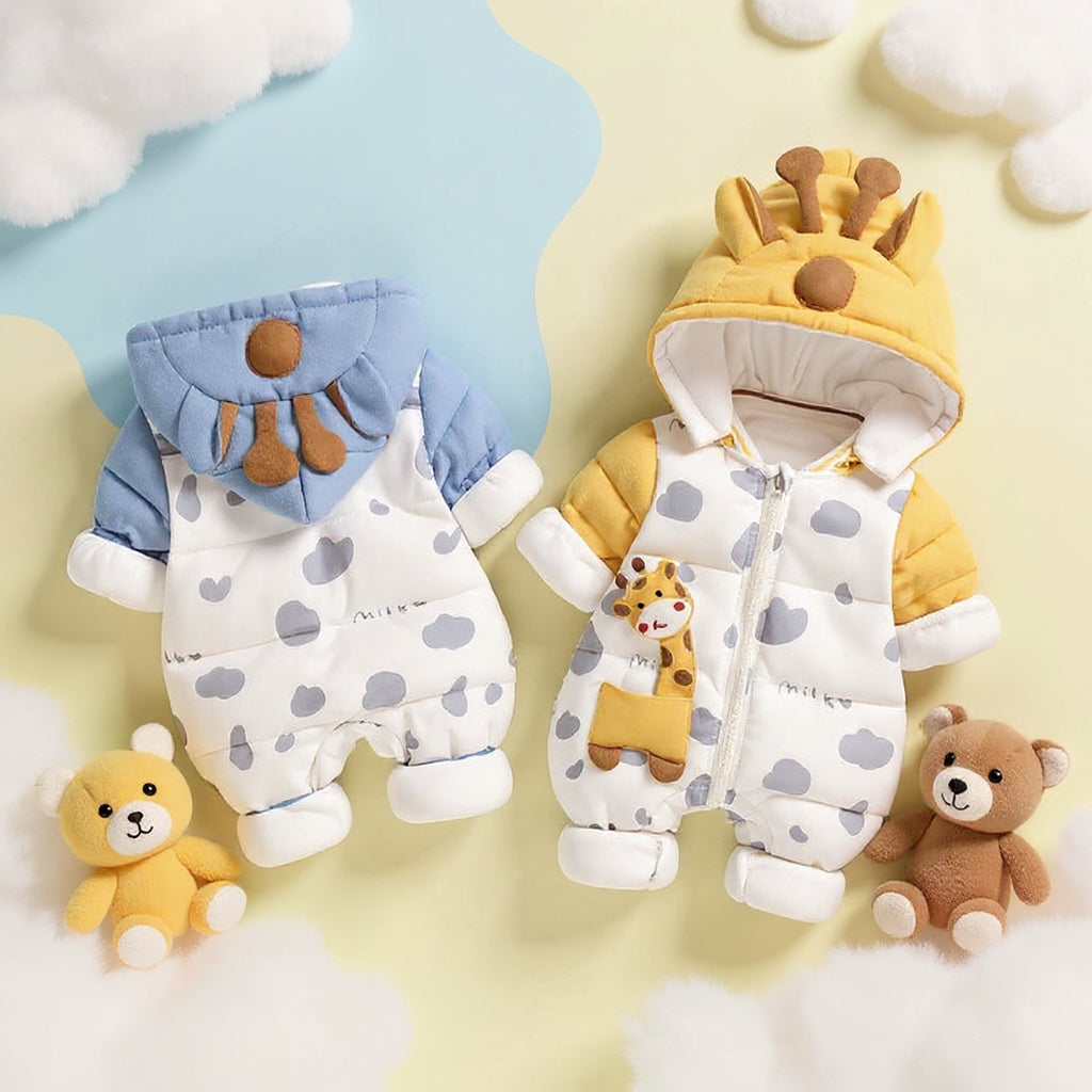 Cute Giraffe Baby Romper – Soft & Cozy Jumpsuit
