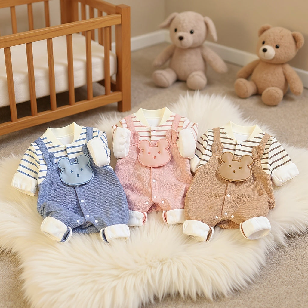 Cute Bear Baby Romper Set – Summer Lightweight Outfit 🧸☀️
