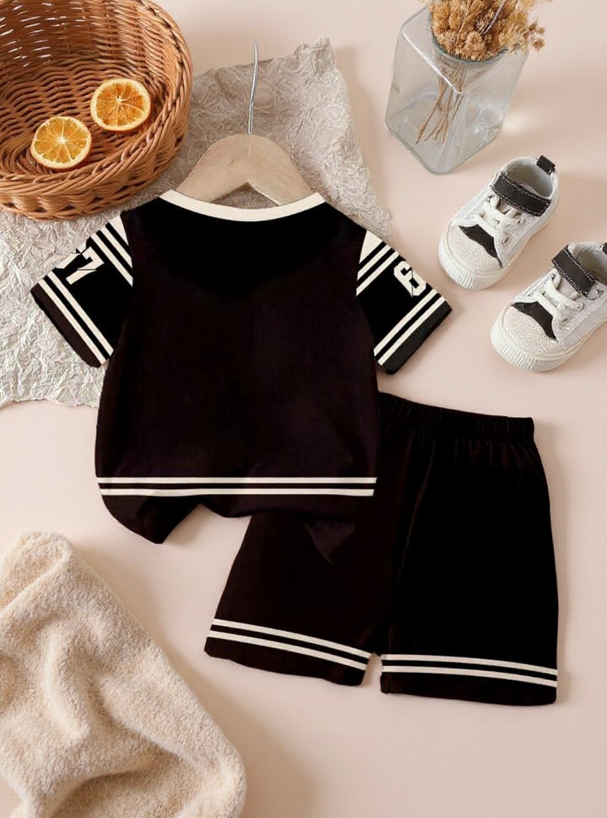 Cute Six Seven 67 Kids Summer Co-Ord Set | Soft Cotton T-Shirt & Shorts Outfit for Boys & Girls