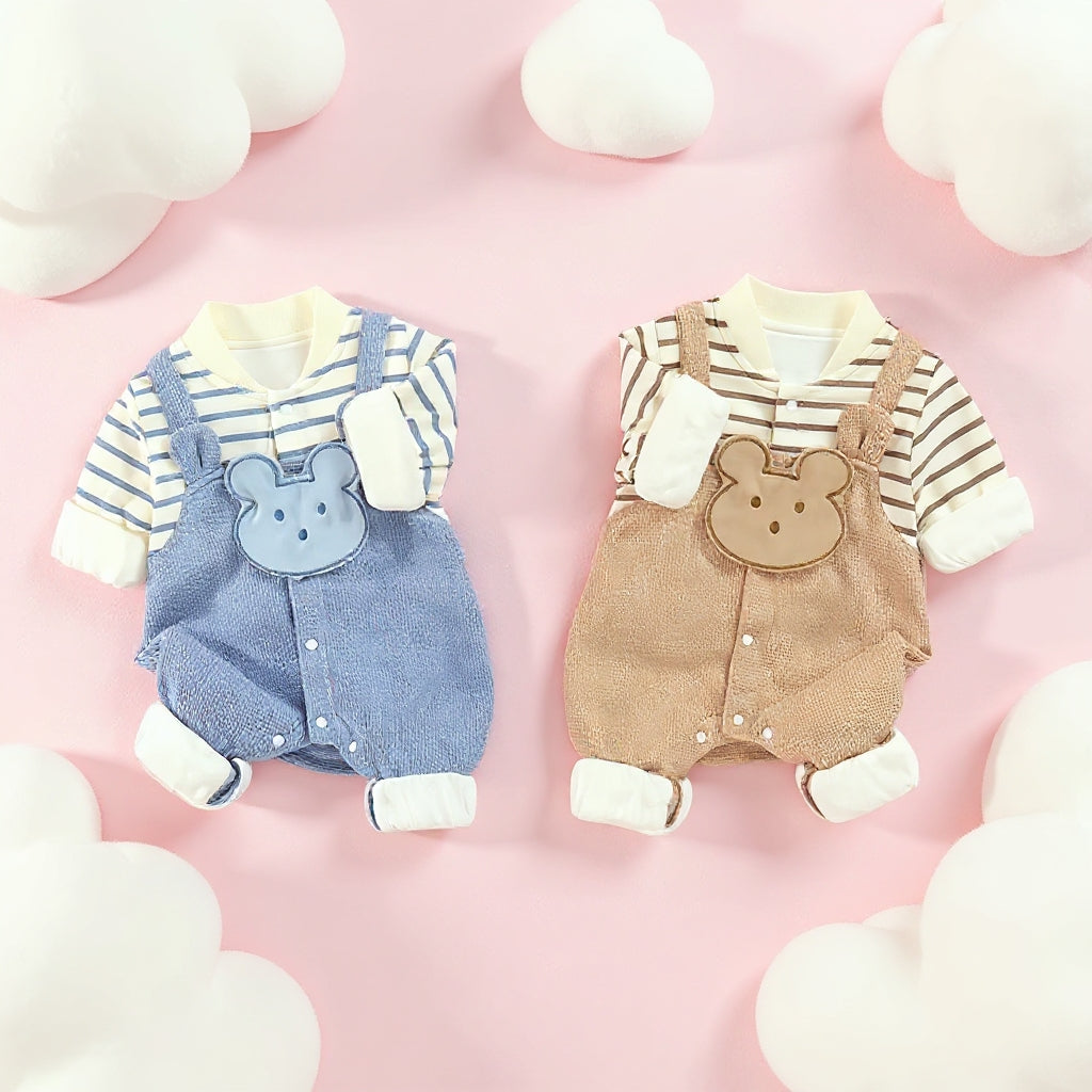 Cute Bear Baby Romper Set – Summer Lightweight Outfit 🧸☀️