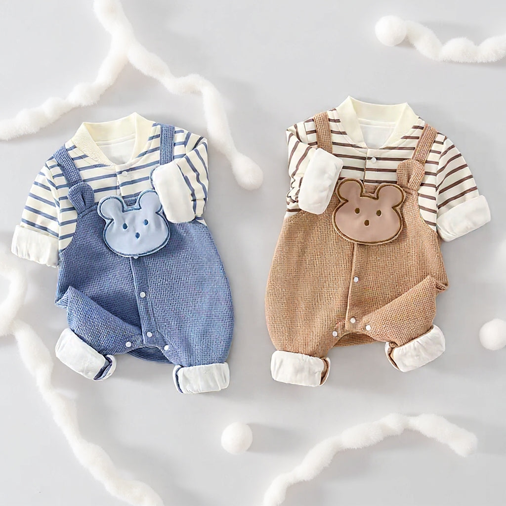 Cute Bear Baby Romper Set – Summer Lightweight Outfit 🧸☀️