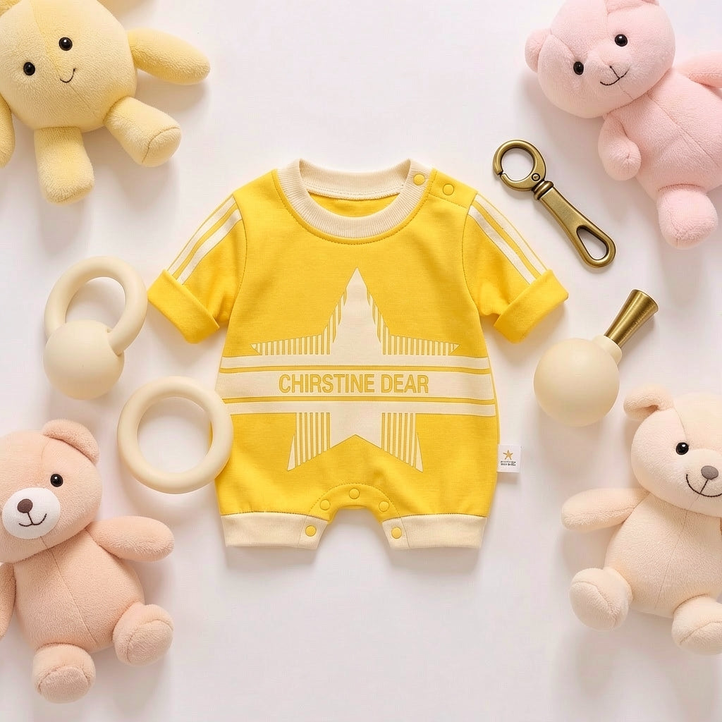 Cute Star Baby Romper – 4 Colors available