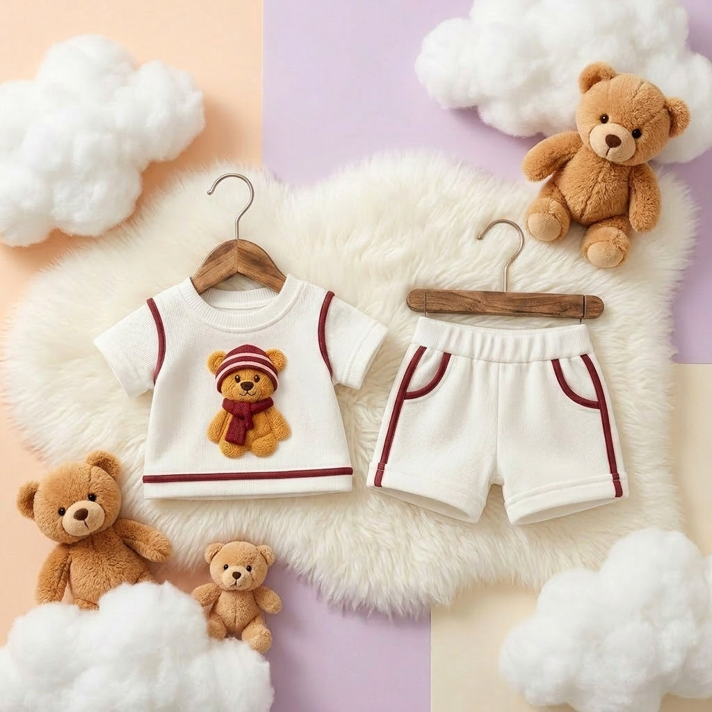 Soft Cotton 2-Piece Suit for Toddlers - Comfortable Top & Bottom Set 👶💖