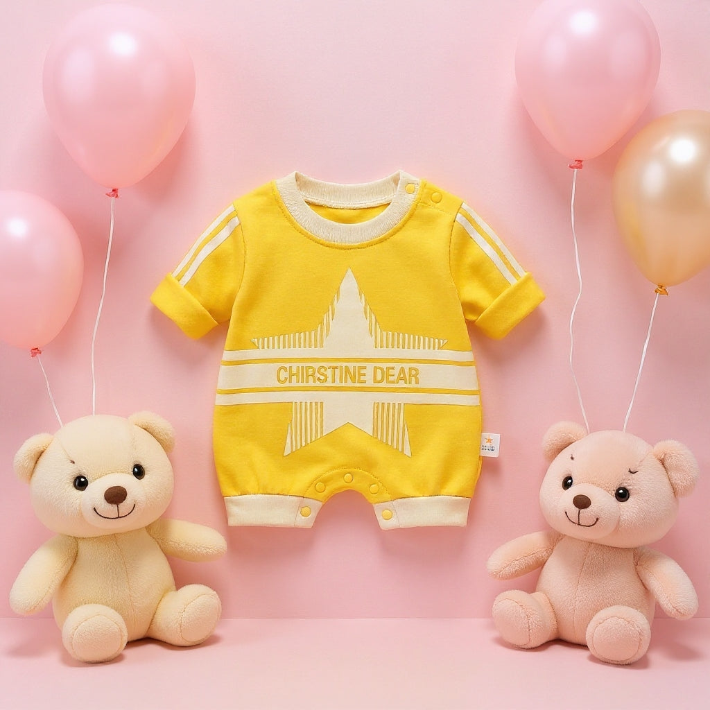 Cute Star Baby Romper – 4 Colors available