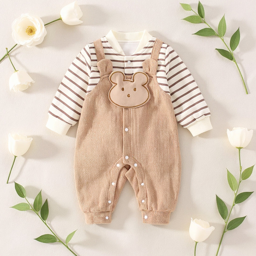 Cute Bear Baby Romper Set – Summer Lightweight Outfit 🧸☀️