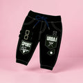Baby Boys Stylish Black Cargo Jogger Pants | Soft & Comfortable Cotton Bottom Wear