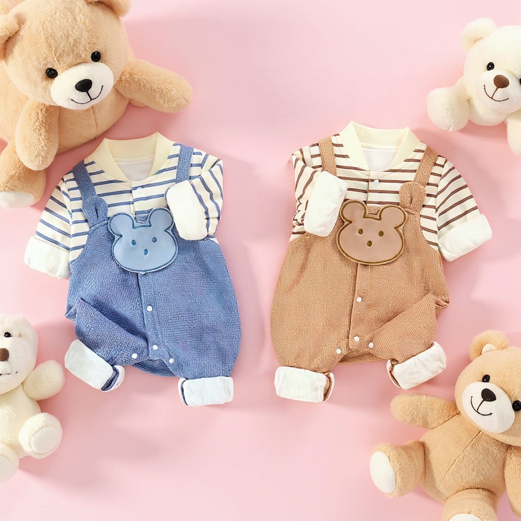 Cute Bear Baby Romper Set – Summer Lightweight Outfit 🧸☀️