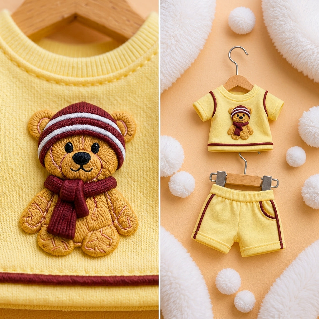 Soft Cotton 2-Piece Suit for Toddlers - Comfortable Top & Bottom Set 👶💖