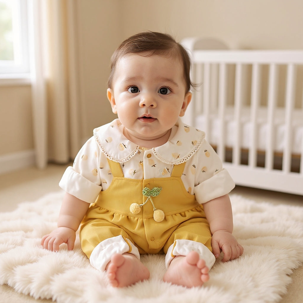 Cute Summer Baby Romper Set – Soft Cotton Floral & Pink Outfit 🌼