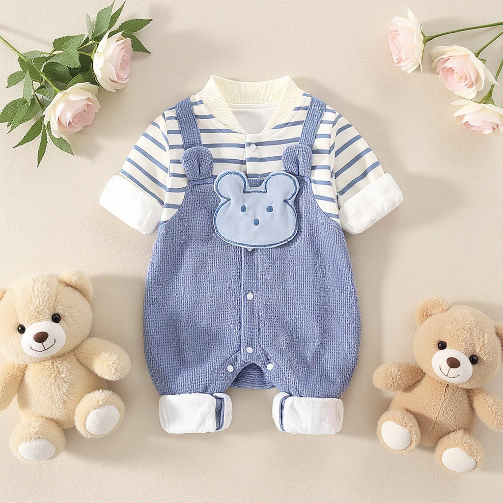 Cute Bear Baby Romper Set – Summer Lightweight Outfit 🧸☀️