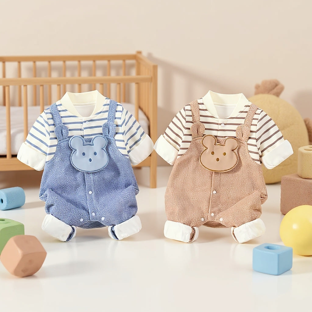 Cute Bear Baby Romper Set – Summer Lightweight Outfit 🧸☀️