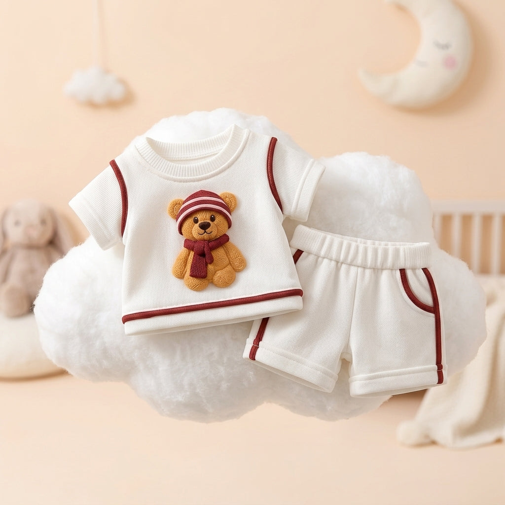 Soft Cotton 2-Piece Suit for Toddlers - Comfortable Top & Bottom Set 👶💖
