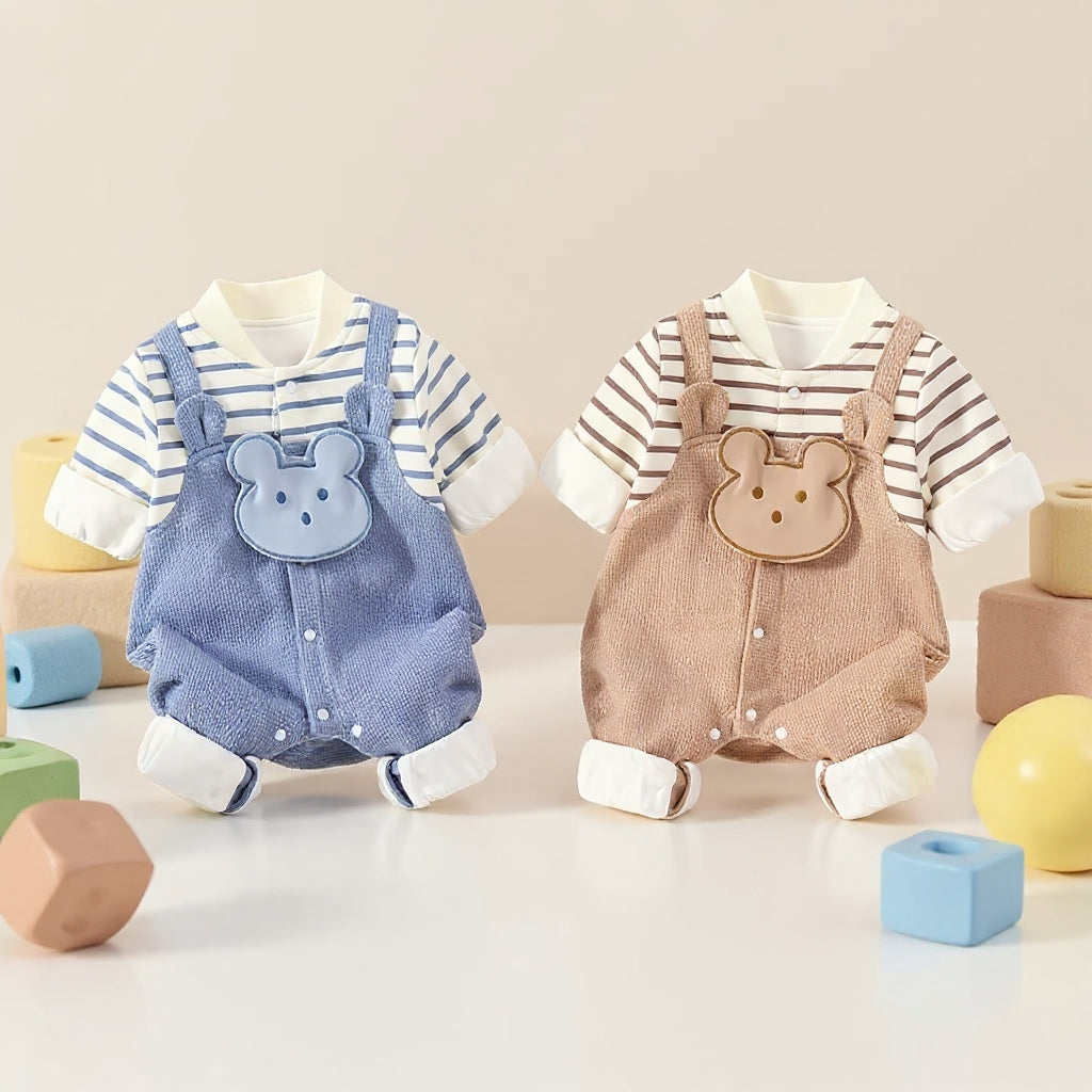 Cute Bear Baby Romper Set – Summer Lightweight Outfit 🧸☀️