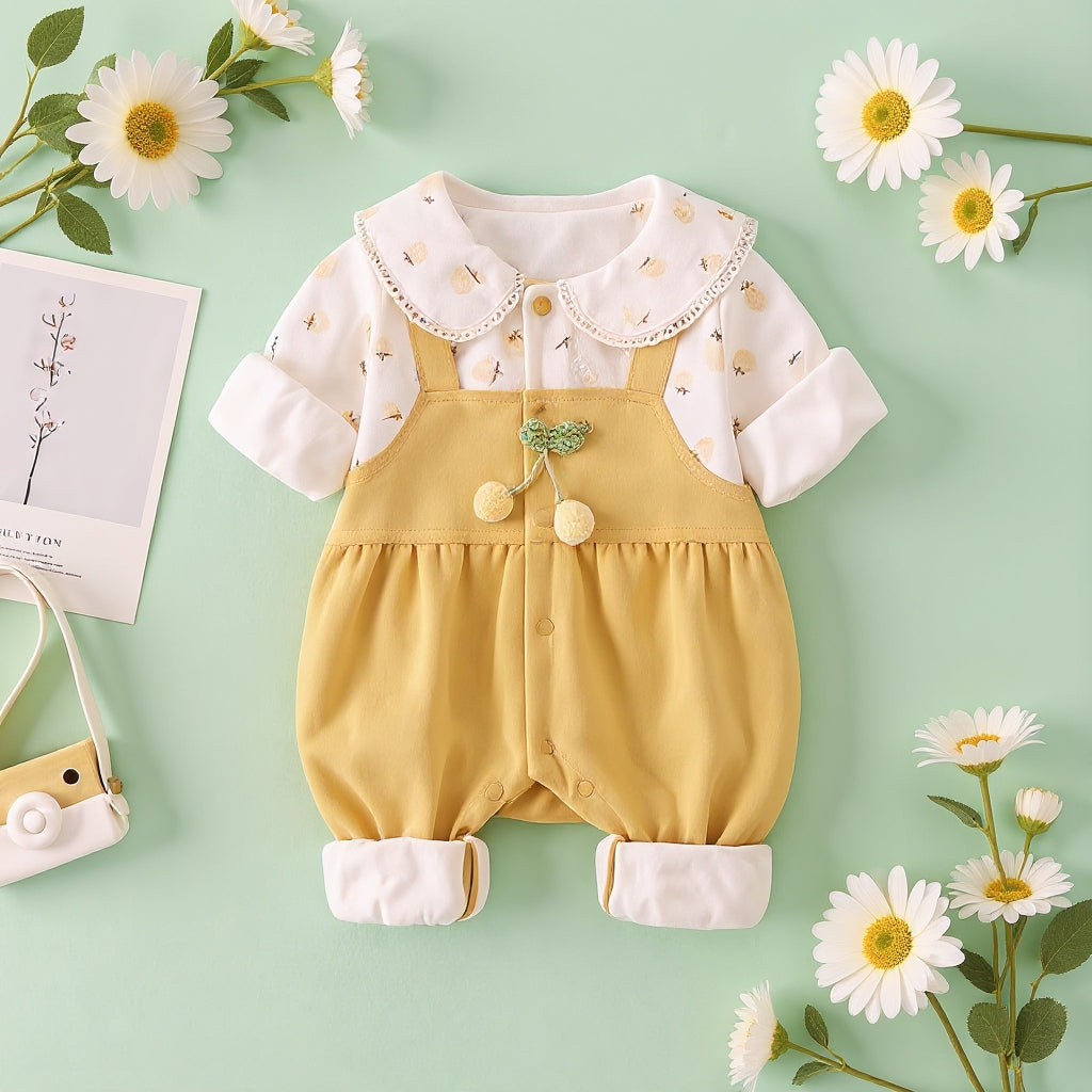 Cute Summer Baby Romper Set – Soft Cotton Floral & Pink Outfit 🌼