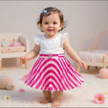 Baby Girls Pink Striped Skirt – Single Piece Only | Pleated Cute Skirt for 1–4 Years