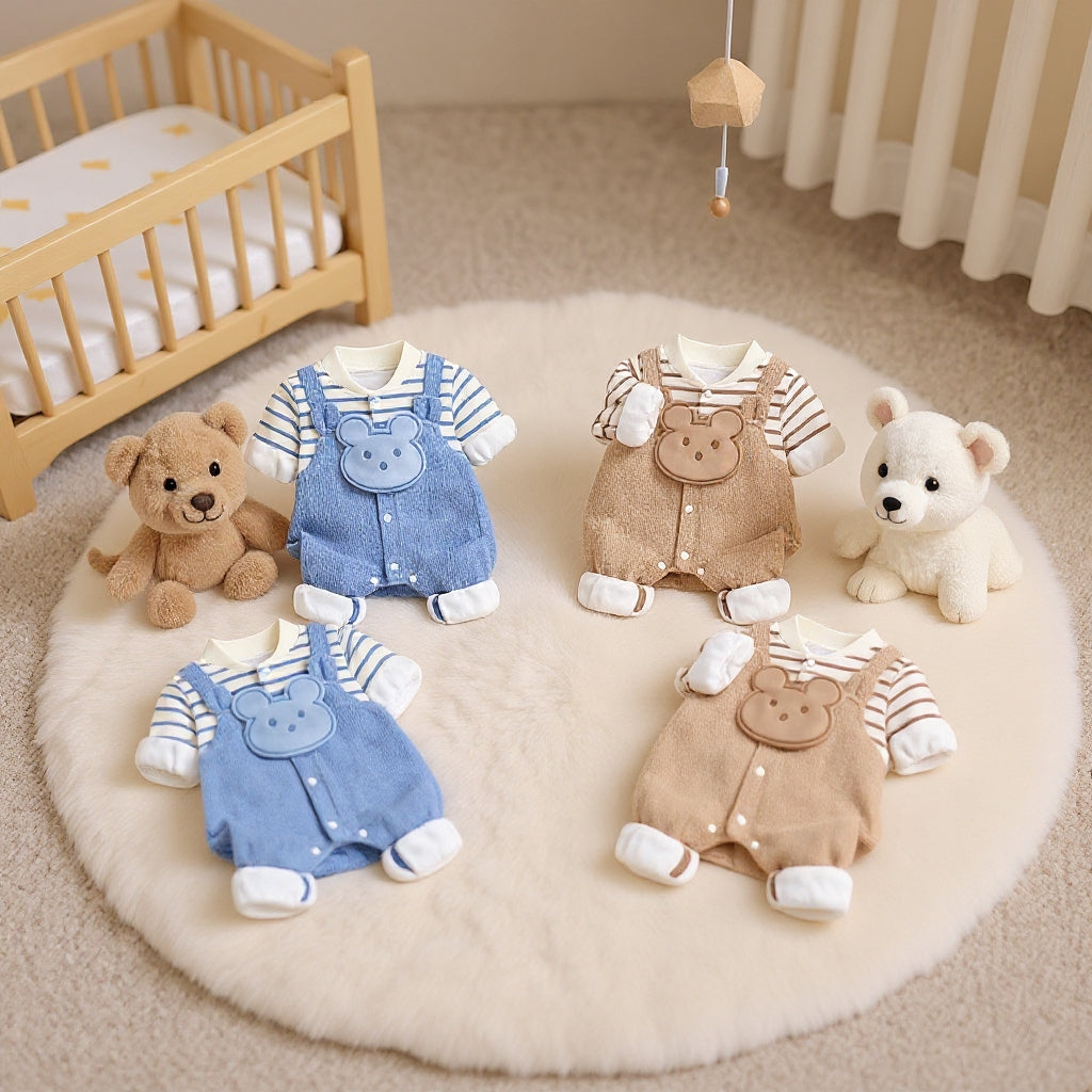 Cute Bear Baby Romper Set – Summer Lightweight Outfit 🧸☀️