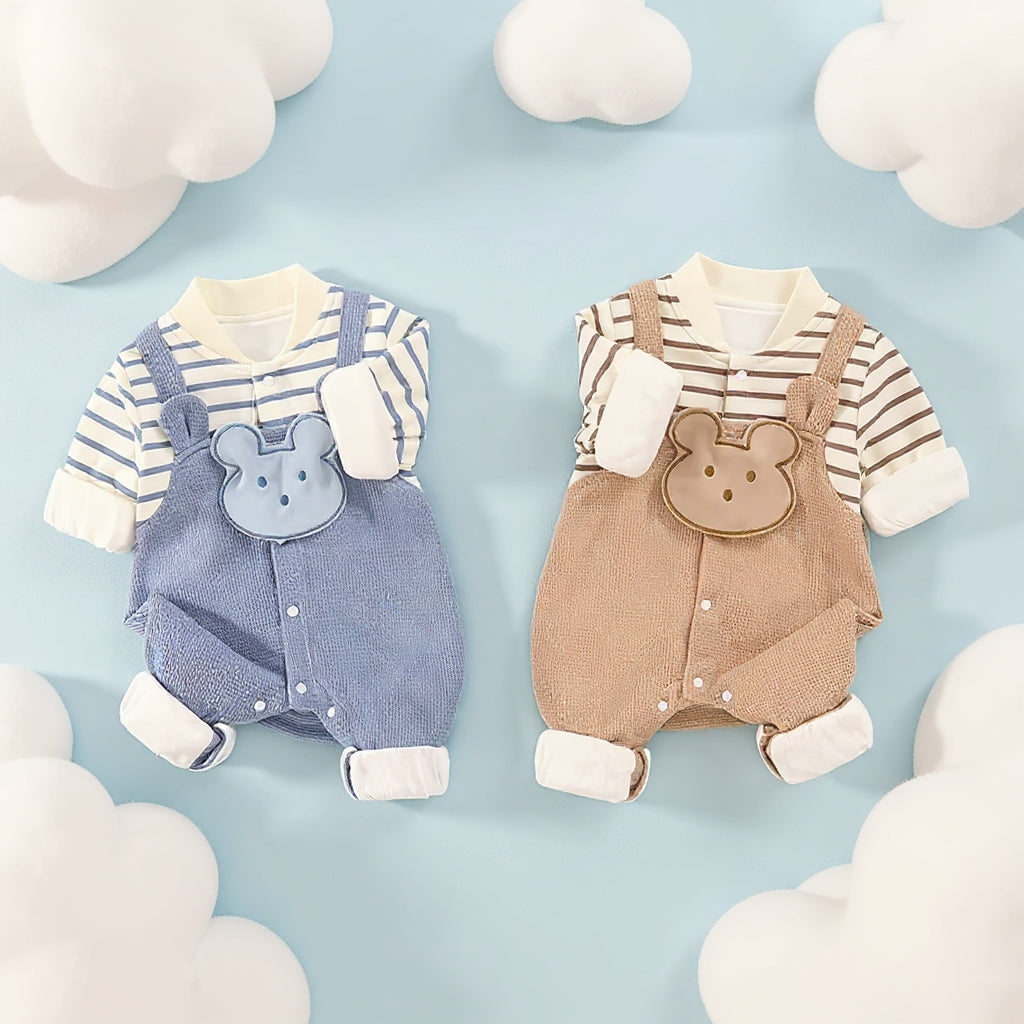 Cute Bear Baby Romper Set – Summer Lightweight Outfit 🧸☀️