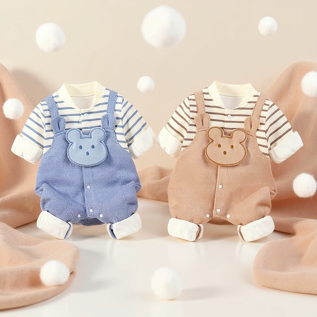 Cute Bear Baby Romper Set – Summer Lightweight Outfit 🧸☀️