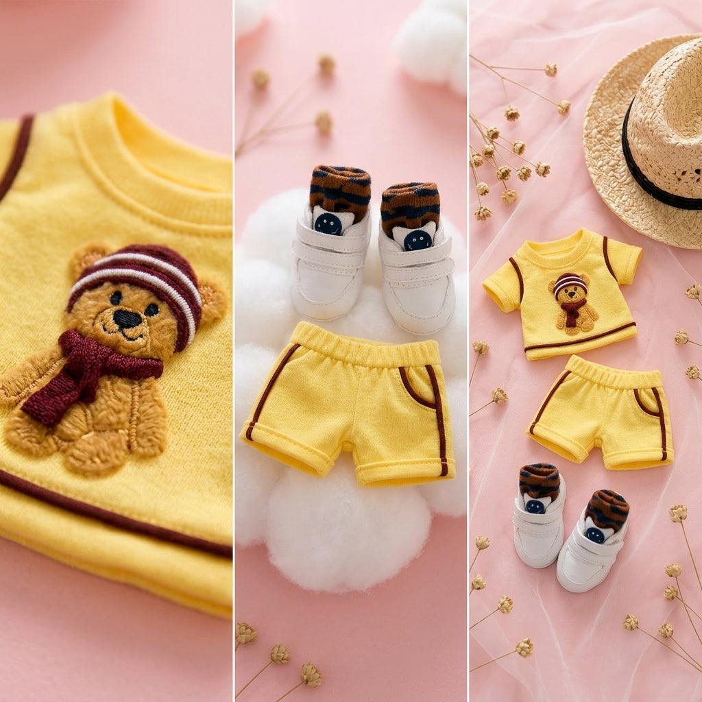 Soft Cotton 2-Piece Suit for Toddlers - Comfortable Top & Bottom Set 👶💖