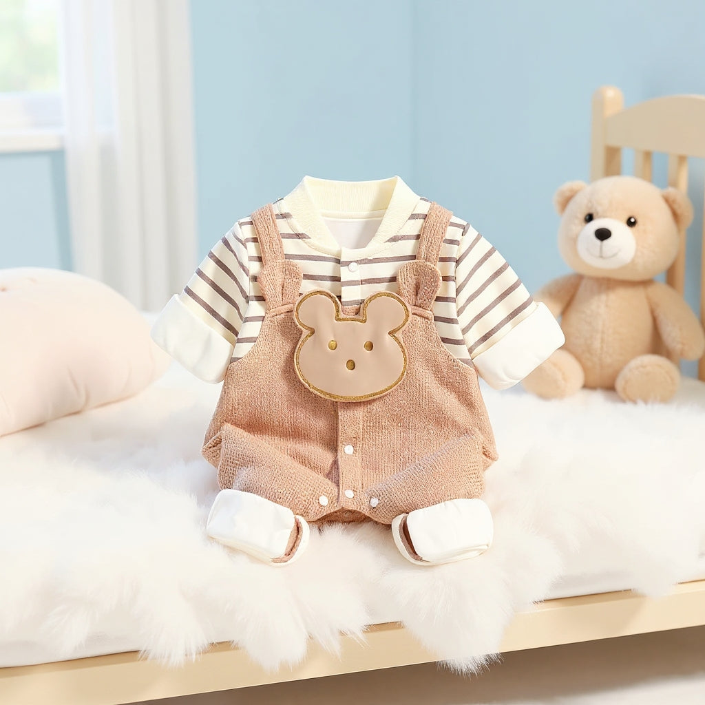 Cute Bear Baby Romper Set – Summer Lightweight Outfit 🧸☀️