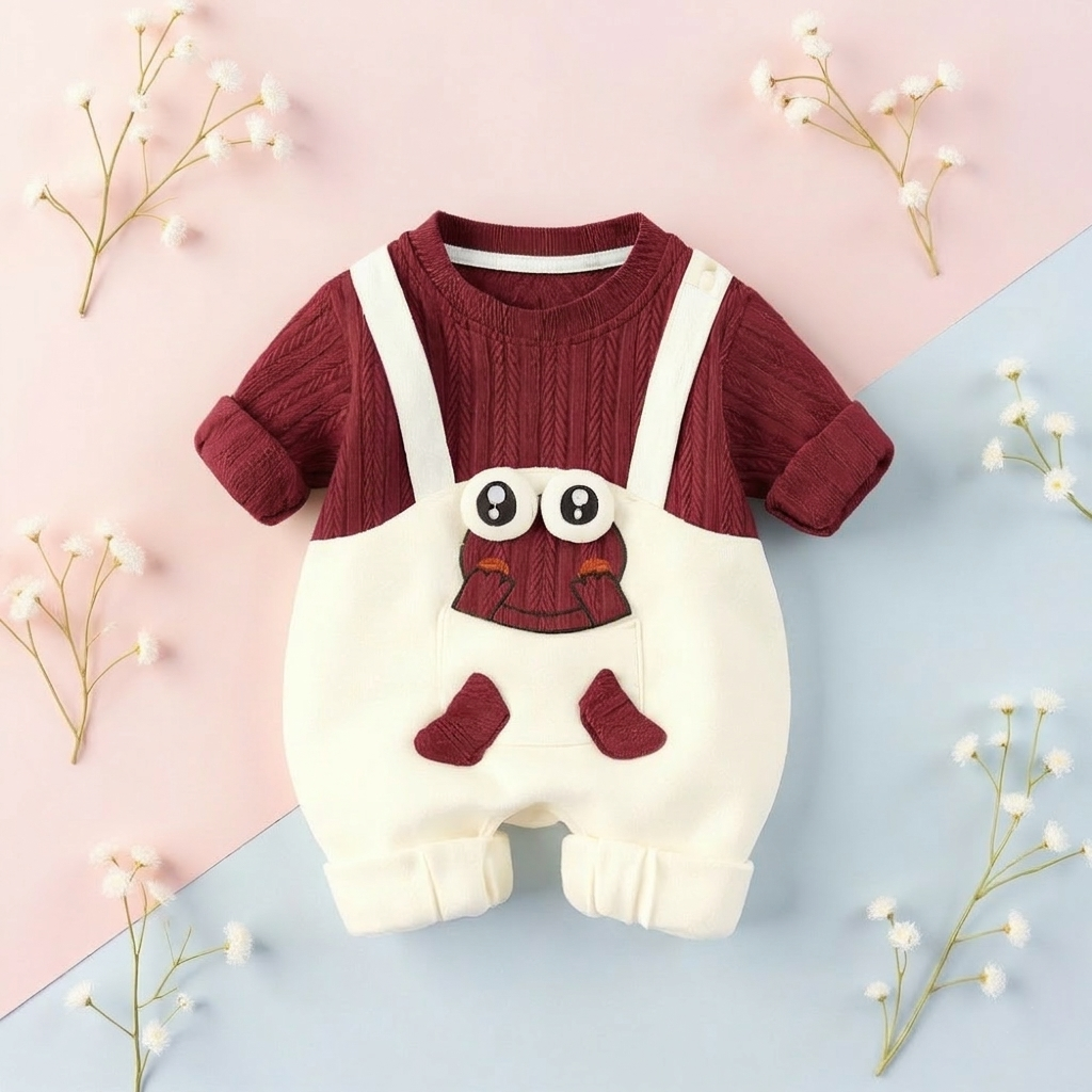 Little Frog Summer Baby Romper – Cute Green Cotton Outfit for Babies 🐸☀️