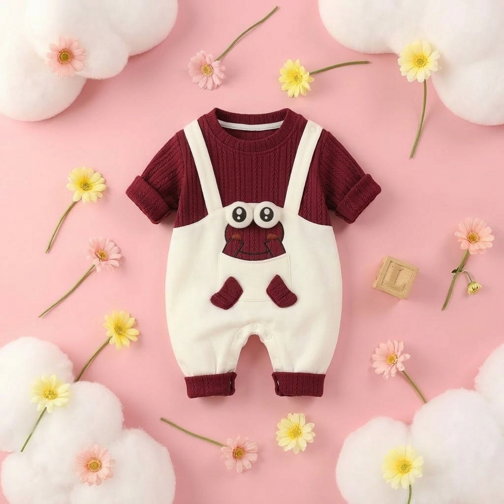 Little Frog Summer Baby Romper – Cute Green Cotton Outfit for Babies 🐸☀️