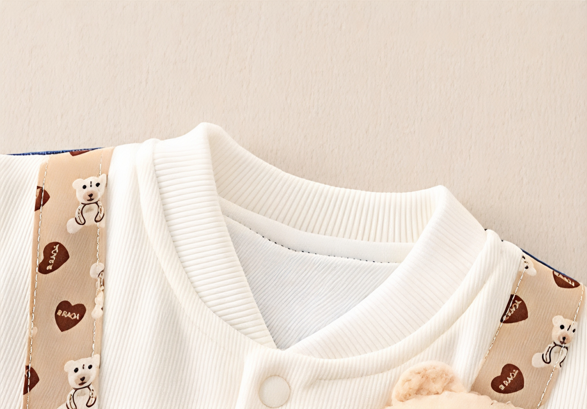 Teddy Buddy Summer Baby Romper – Cute Bear Cotton Outfit for Babies 🧸☀️