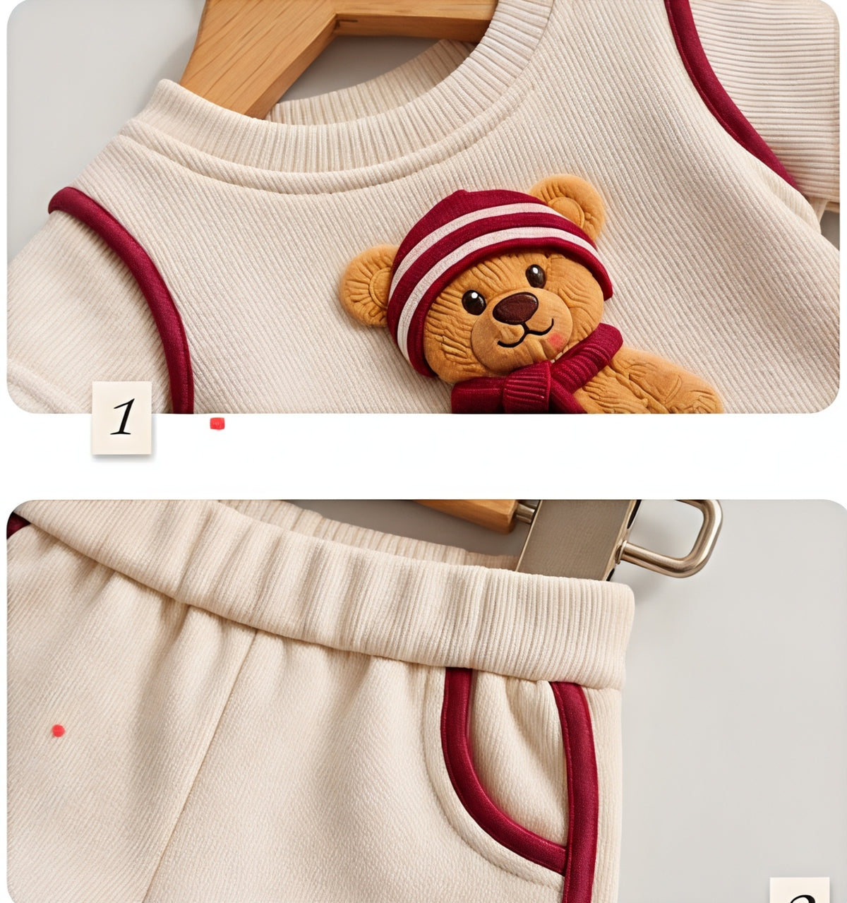 Soft Cotton 2-Piece Suit for Toddlers - Comfortable Top & Bottom Set 👶💖