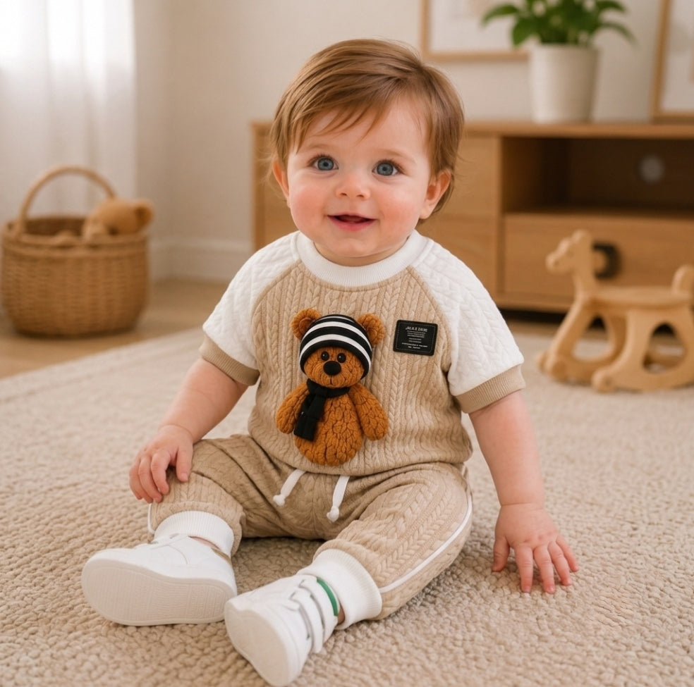 Premium Teddy Bear Knitted Co-Ord Set | Stylish & Cozy