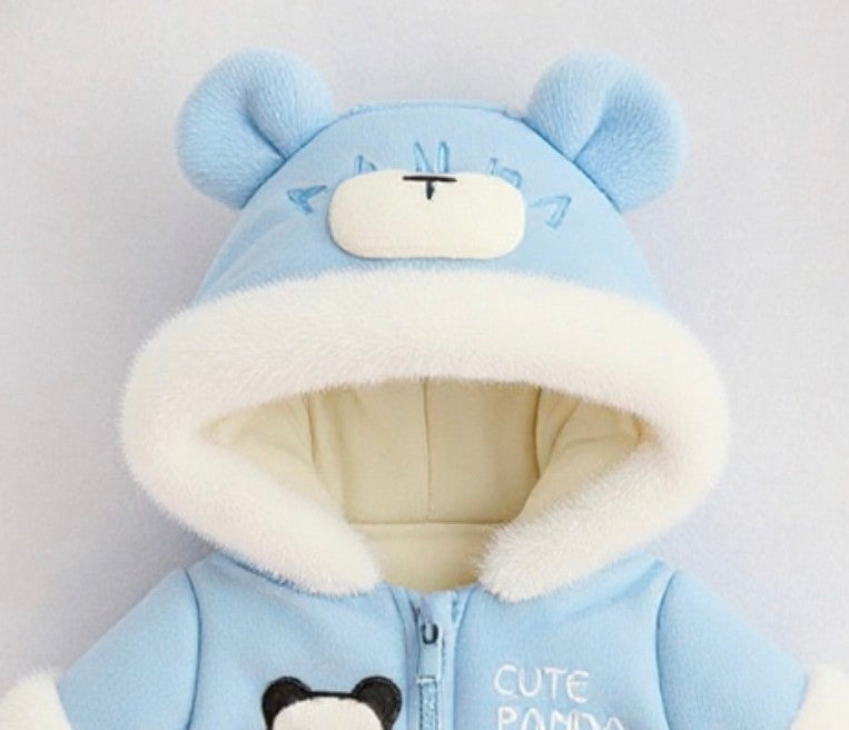 Premium 1-Piece "Cute Panda" Hooded Romper – Ultra-Soft All-Season Jumpsuit for Babies!