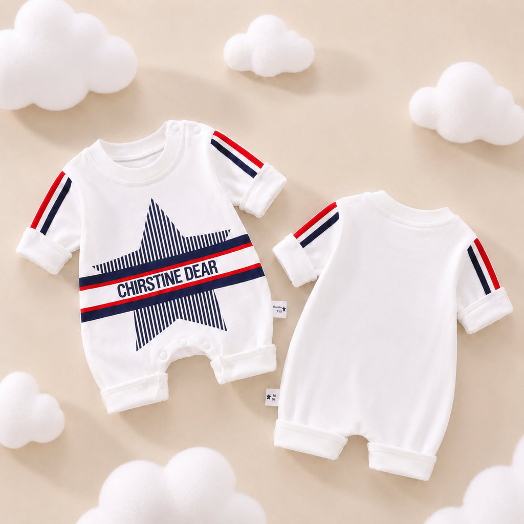 Cute Star Baby Romper – 4 Colors available