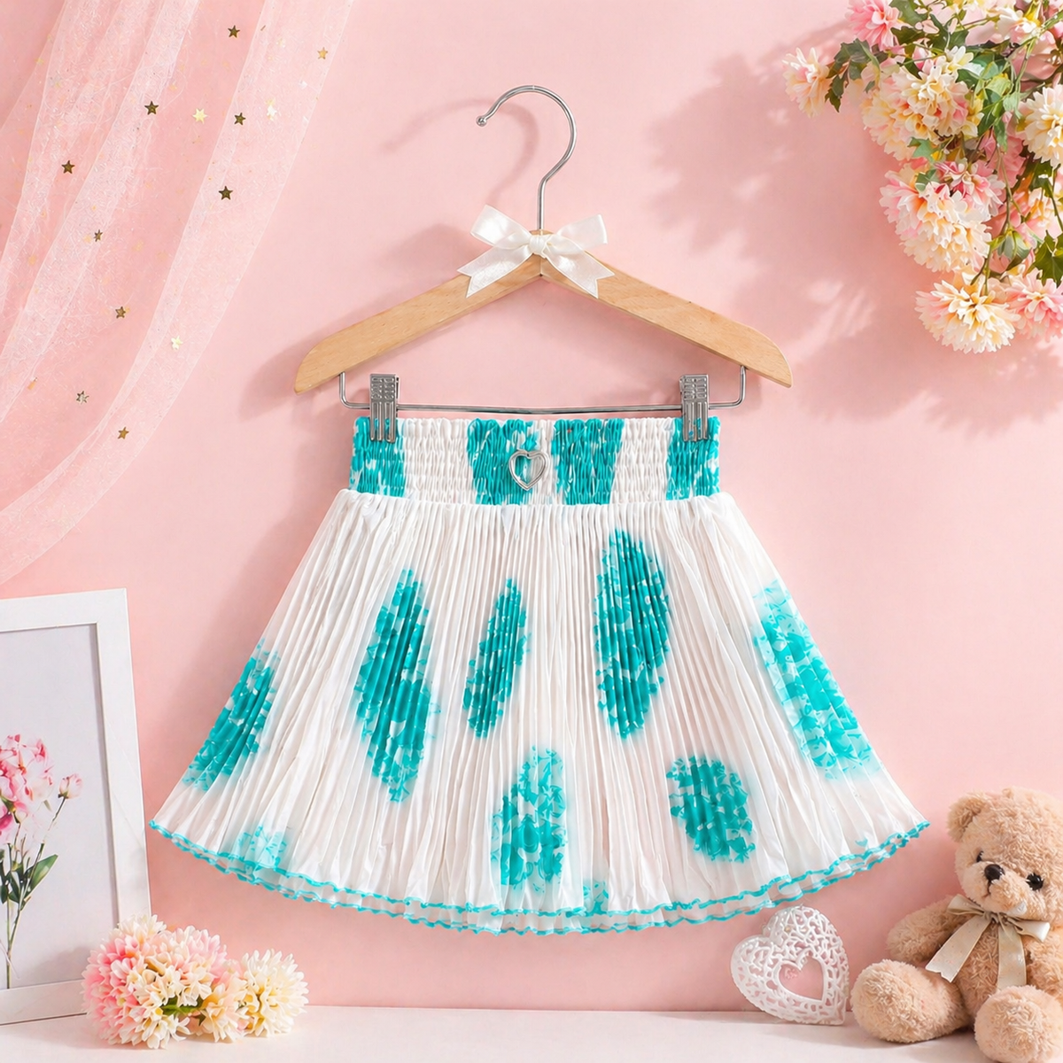 Baby Girl Single Piece Georgette Skirt | Soft Pleated Designer Skirt (6 Months to 5 Years)