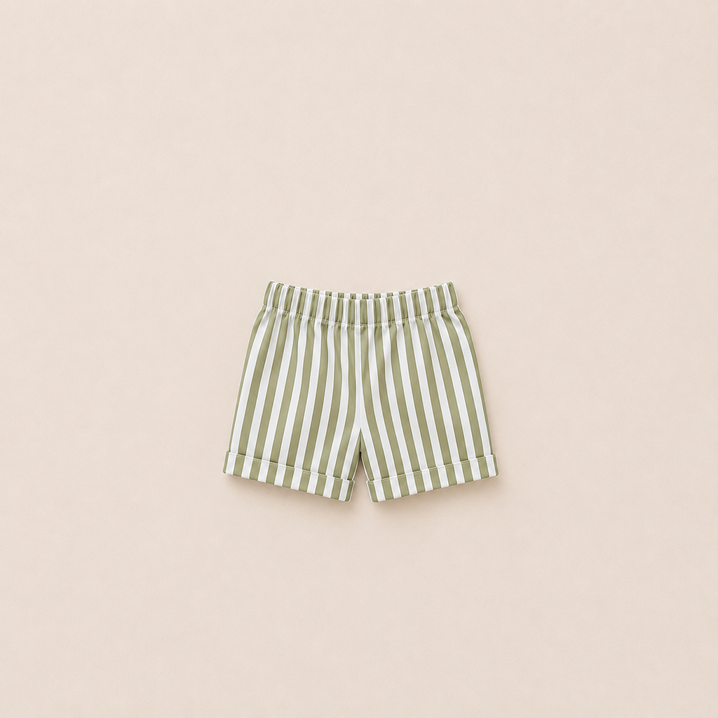 Soft Summer Baby Co-ord Set – Premium Cotton Shirt & Striped Shorts