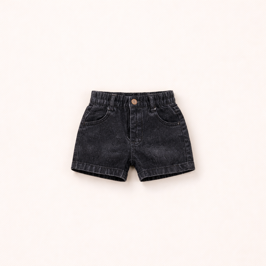 Baby & Kids Denim Co-ord Set | Shirt + T-Shirt + Shorts | Unisex (8M–5Y)