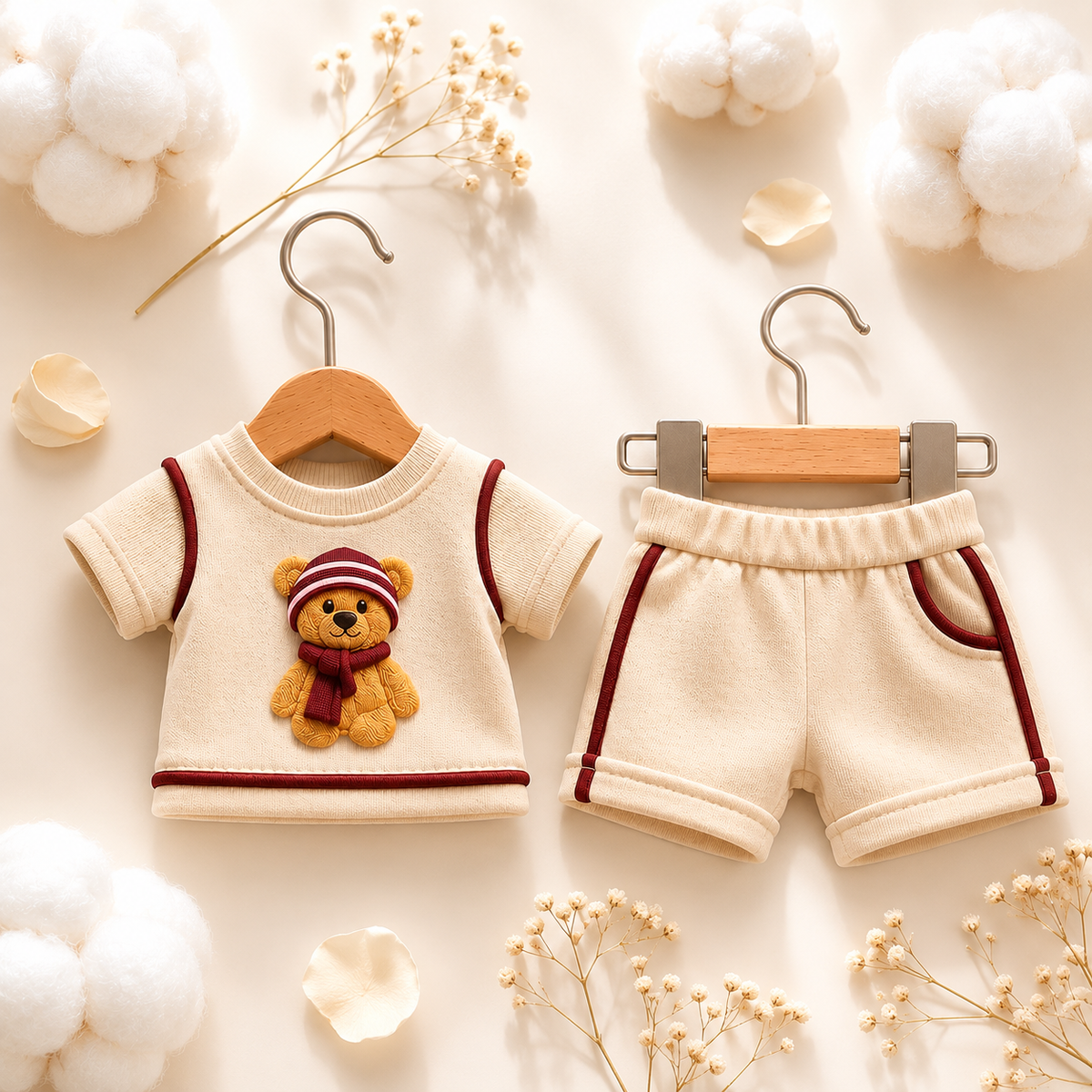 Soft Cotton 2-Piece Suit for Toddlers - Comfortable Top & Bottom Set 👶💖