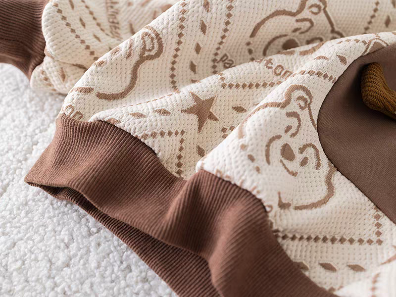 Cute Teddy Print Boys Co-ord Set