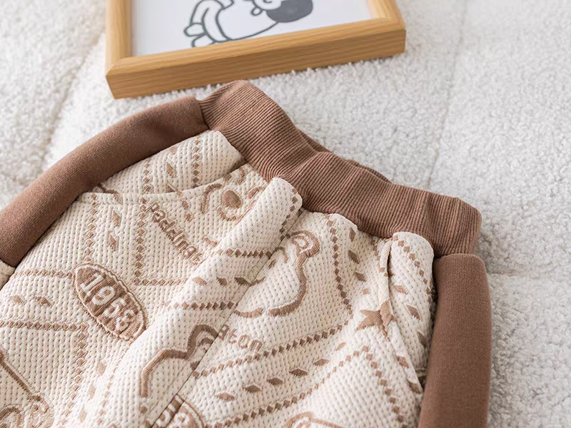 Cute Teddy Print Boys Co-ord Set