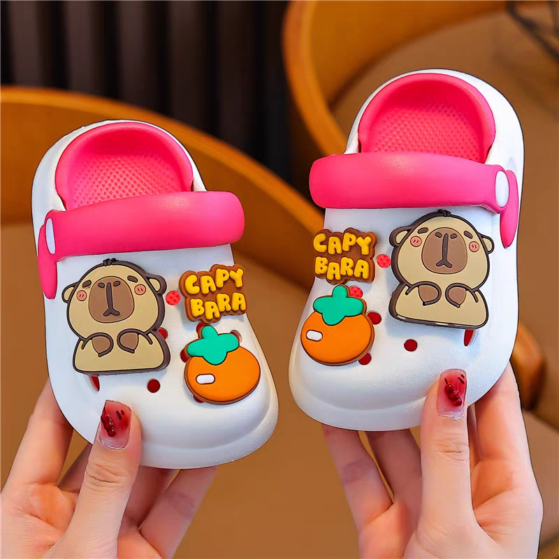 Cute Capybara Kids Clogs 🐻🧡 | Ultra Soft Cartoon Comfort Sandals | Lightweight Anti-Slip Baby Shoes (Multi-Color Collection)