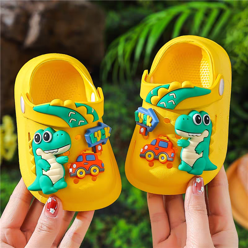 Cute Dinosaur Kids Clogs | Soft & Lightweight Baby Cartoon Sandals