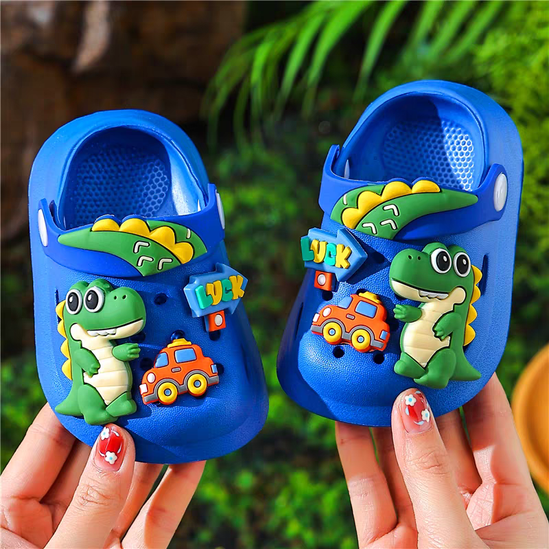 Cute Dinosaur Kids Clogs | Soft & Lightweight Baby Cartoon Sandals
