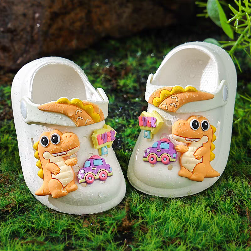 Cute Dinosaur Kids Clogs | Soft & Lightweight Baby Cartoon Sandals