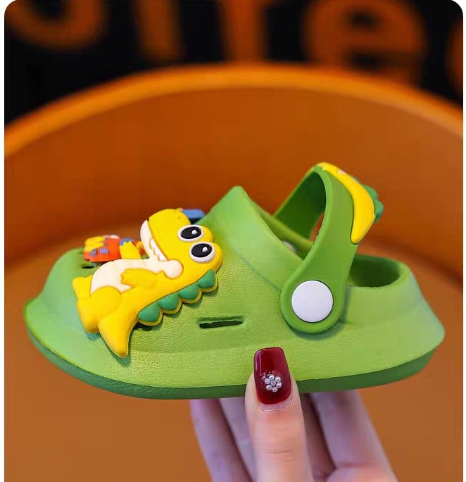 Cute Dinosaur Kids Clogs | Soft & Lightweight Baby Cartoon Sandals