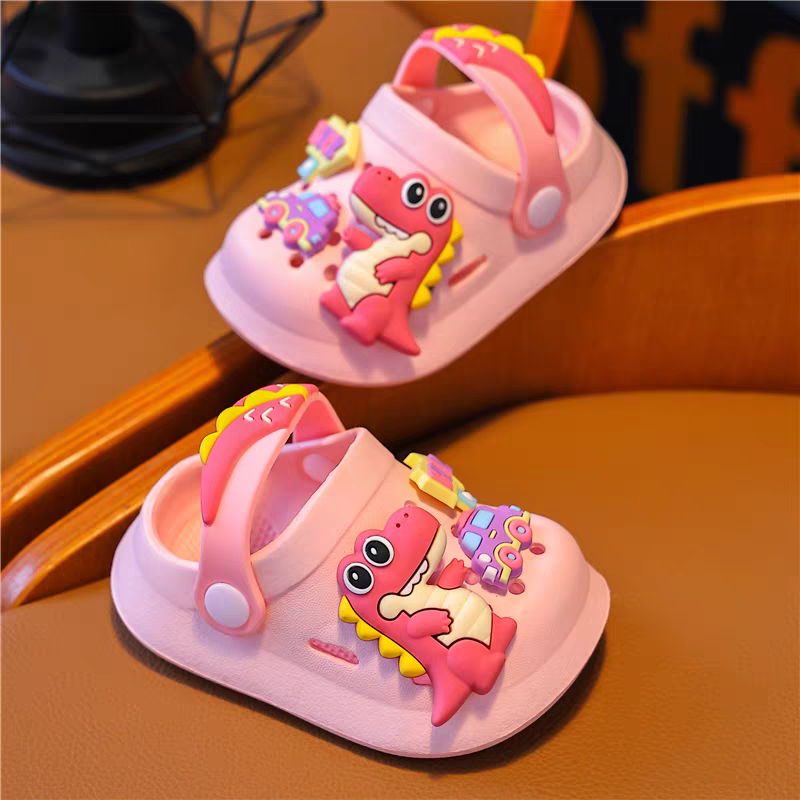Cute Dinosaur Kids Clogs | Soft & Lightweight Baby Cartoon Sandals