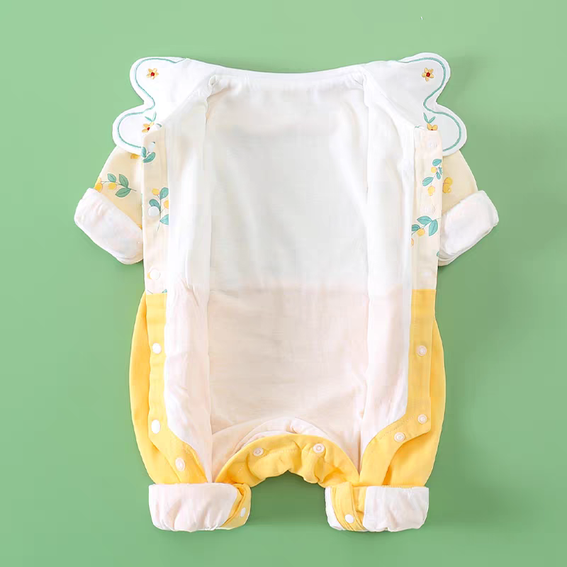 Sunshine Blossom Baby Romper – Soft Summer Floral Cotton Outfit for Girls 🌼👶