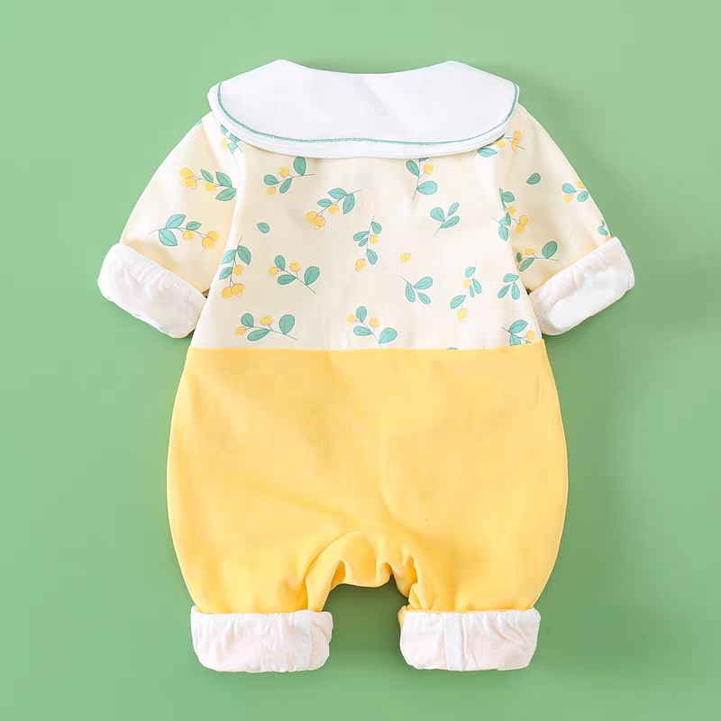 Sunshine Blossom Baby Romper – Soft Summer Floral Cotton Outfit for Girls 🌼👶