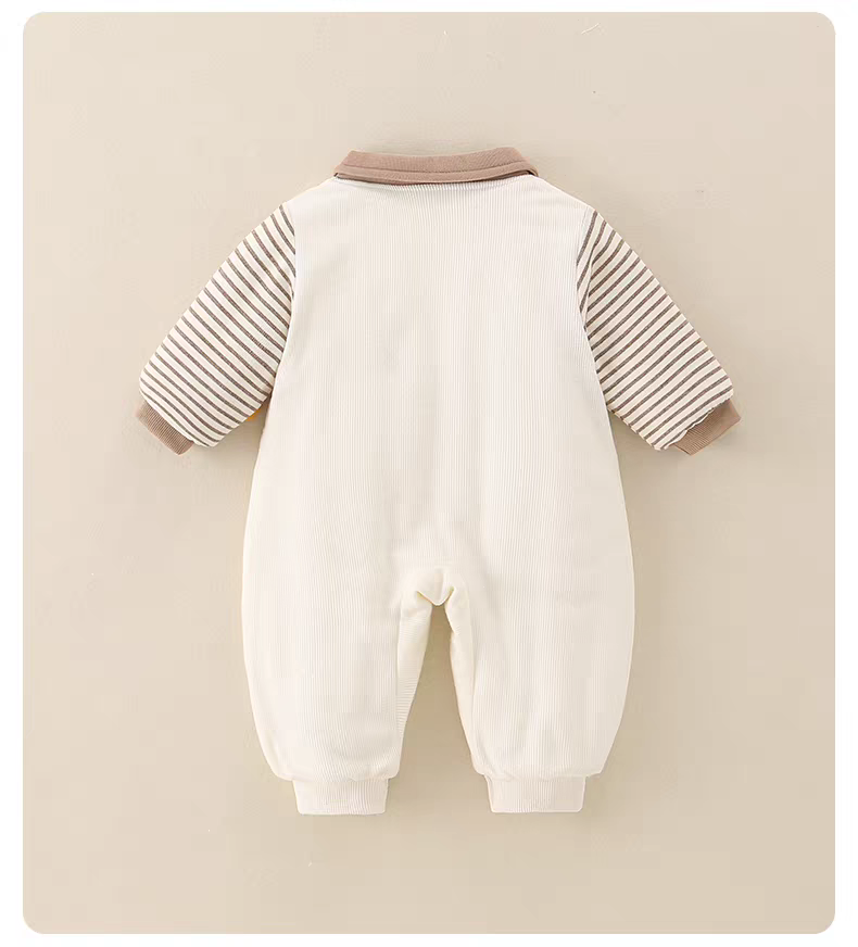 Baby Tiger Print Romper – Lightweight Summer Cotton Jumpsuit for Boys & Girls | Cute Cartoon Full Sleeve Bodysuit